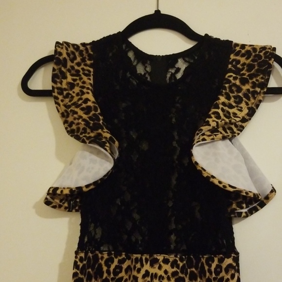 Leopard & lace bodycon - Picture 2 of 3